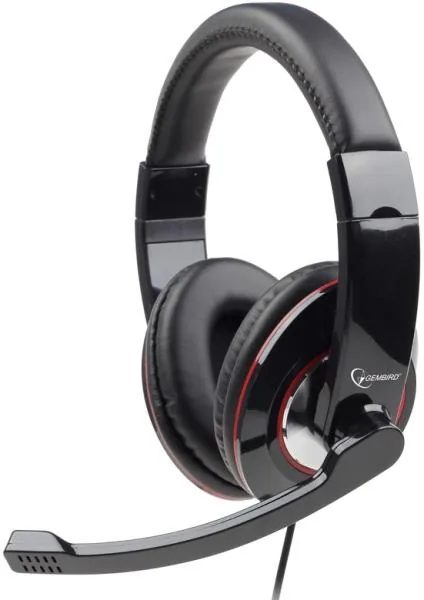 GEMBIRD MHS-001 STEREO HEADSET GLOSSY BLACK