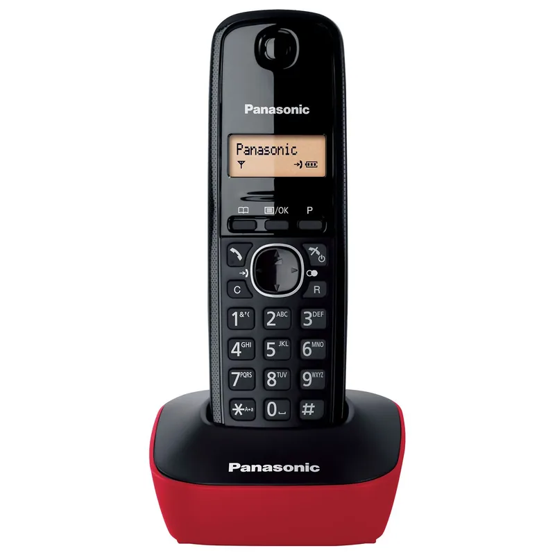 Panasonic Ασύρματο Τηλέφωνο KX-TG1611 Μαύρο-Κοκκινο